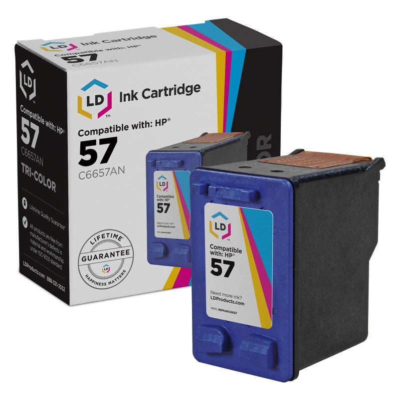 LD Remanufactured Ink Cartridge Replacement for HP 57 C6657AN (Color) - Image 1